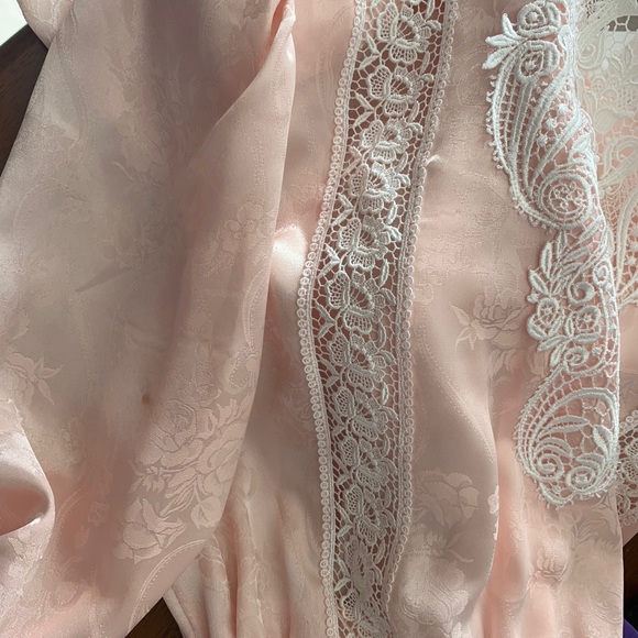 Vintage Lace Bodice Pleated Dress sz 8 - Picture 4 of 8